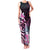 Polynesian Art Tattoo Family Matching Tank Maxi Dress and Hawaiian Shirt Plumeria Flowers Pink Gradient