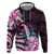 Polynesian Art Tattoo Hoodie Plumeria Flowers Pink Gradient