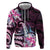 Polynesian Art Tattoo Hoodie Plumeria Flowers Pink Gradient