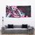 Polynesian Art Tattoo Tapestry Plumeria Flowers Pink Gradient