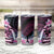 Polynesian Art Tattoo Tumbler Cup Plumeria Flowers Pink Gradient