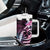 Polynesian Art Tattoo Tumbler With Handle Plumeria Flowers Pink Gradient