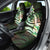 Polynesian Art Tattoo Car Seat Cover Plumeria Flowers Green Gradient