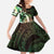Polynesian Art Tattoo Family Matching Mermaid Dress and Hawaiian Shirt Plumeria Flowers Green Gradient