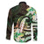 Polynesian Art Tattoo Family Matching Mermaid Dress and Hawaiian Shirt Plumeria Flowers Green Gradient