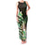 Polynesian Art Tattoo Family Matching Tank Maxi Dress and Hawaiian Shirt Plumeria Flowers Green Gradient