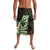 Polynesian Art Tattoo Lavalava Plumeria Flowers Green Gradient