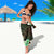 Polynesian Art Tattoo Sarong Plumeria Flowers Green Gradient