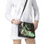 Polynesian Art Tattoo Shoulder Handbag Plumeria Flowers Green Gradient