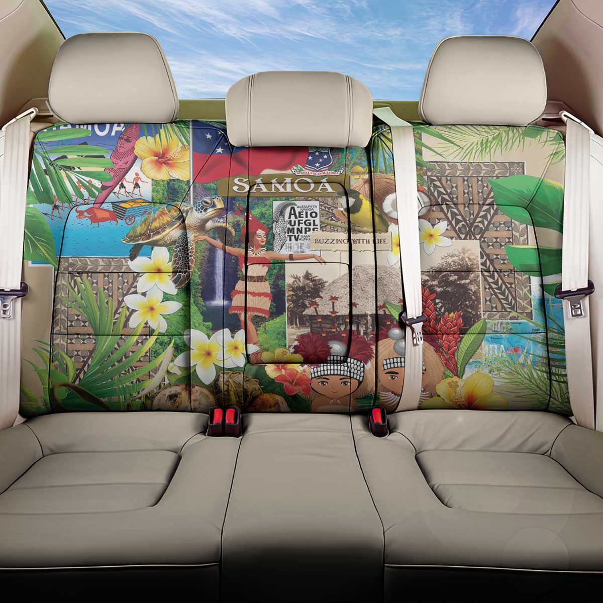 Samoa Culture Back Car Seat Cover Embracing The Spirit