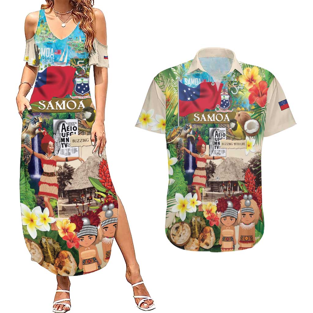 Samoa Culture Couples Matching Summer Maxi Dress and Hawaiian Shirt Embracing The Spirit