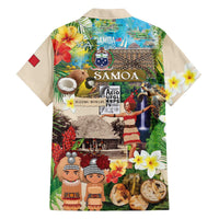 Samoa Culture Family Matching Off The Shoulder Long Sleeve Dress and Hawaiian Shirt Embracing The Spirit