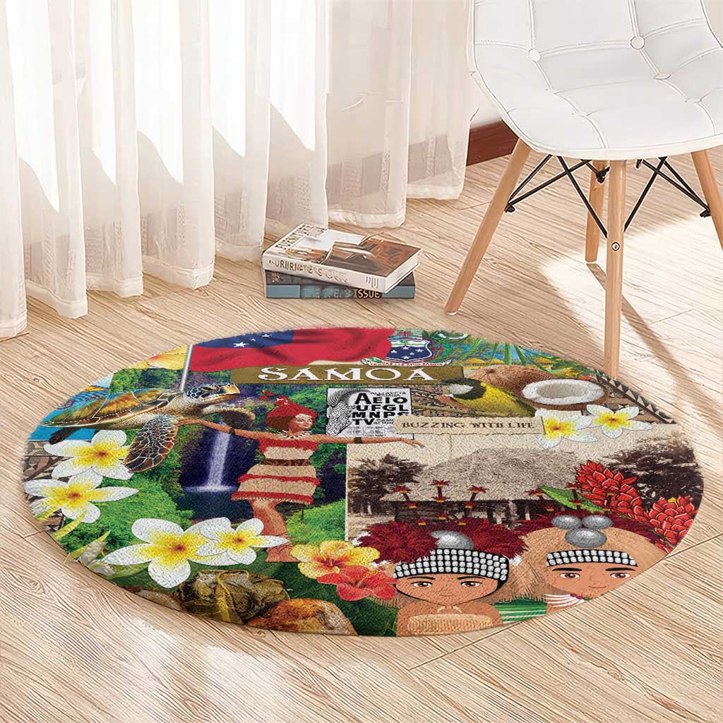 Samoa Culture Round Carpet Embracing The Spirit