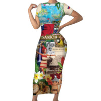 Samoa Culture Short Sleeve Bodycon Dress Embracing The Spirit