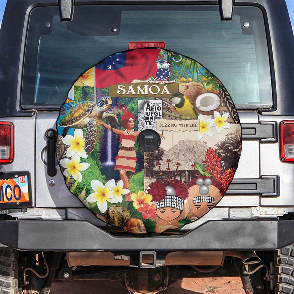 Samoa Culture Spare Tire Cover Embracing The Spirit LT05 Beige - Polynesian Pride
