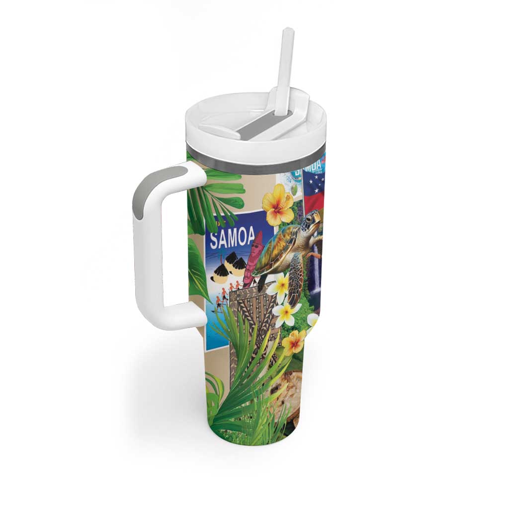 Samoa Culture Tumbler With Handle Embracing The Spirit
