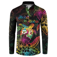 Hawaii Pride Button Sweatshirt Aloha Is Aloha
