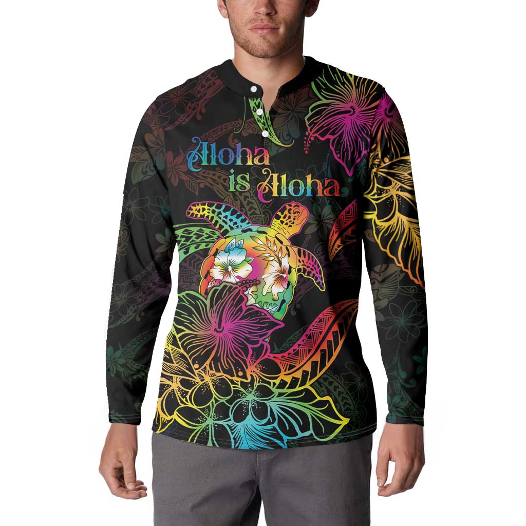 Hawaii Pride Button Sweatshirt Aloha Is Aloha