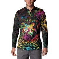 Hawaii Pride Button Sweatshirt Aloha Is Aloha