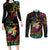 Hawaii Pride Couples Matching Long Sleeve Bodycon Dress and Long Sleeve Button Shirt Aloha Is Aloha