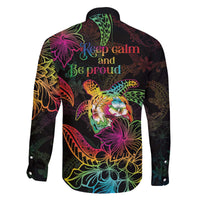 Hawaii Pride Family Matching Off The Shoulder Long Sleeve Dress and Hawaiian Shirt Aloha Is Aloha