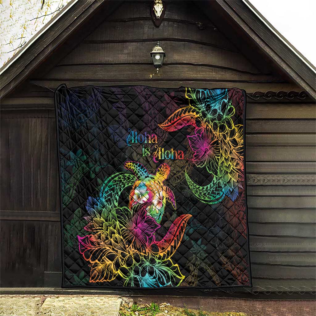 Hawaii Pride Quilt Aloha Is Aloha