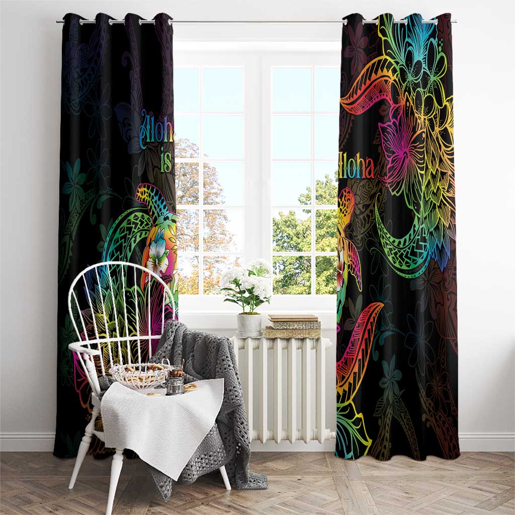 Hawaii Pride Window Curtain Aloha Is Aloha