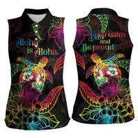 Hawaii Pride Women Sleeveless Polo Shirt Aloha Is Aloha