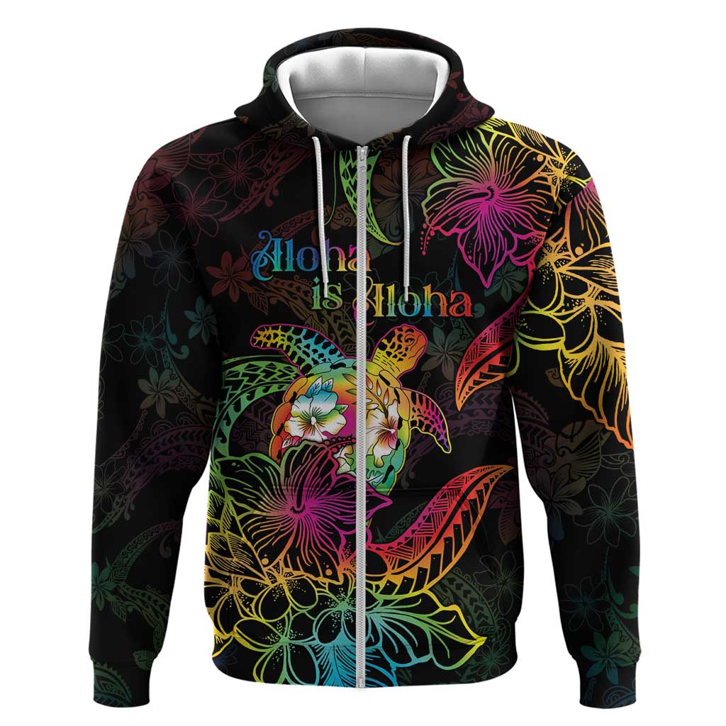 Hawaii Pride Zip Hoodie Aloha Is Aloha LT05 Zip Hoodie Colorful - Polynesian Pride