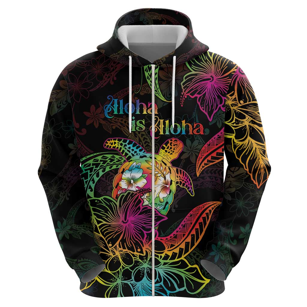 Hawaii Pride Zip Hoodie Aloha Is Aloha