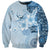 Hawaii Tapa Pattern With Blue Hibiscus Sweatshirt