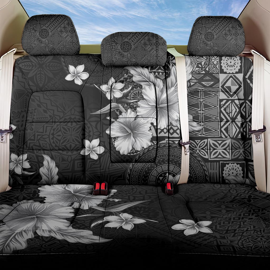 Hawaii Tapa Pattern With Black Hibiscus Back Car Seat Cover LT05 One Size Black - Polynesian Pride