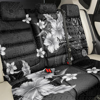 Hawaii Tapa Pattern With Black Hibiscus Back Car Seat Cover LT05 - Polynesian Pride
