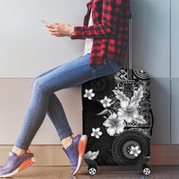 Hawaii Tapa Pattern With Black Hibiscus Luggage Cover