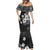 Hawaii Tapa Pattern With Black Hibiscus Mermaid Dress