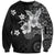 Hawaii Tapa Pattern With Black Hibiscus Sweatshirt