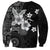 Hawaii Tapa Pattern With Black Hibiscus Sweatshirt