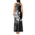 Hawaii Tapa Pattern With Black Hibiscus Tank Maxi Dress
