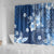 Hawaii Tapa Pattern With Navy Hibiscus Shower Curtain