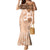 Hawaii Tapa Pattern With Brown Hibiscus Mermaid Dress