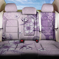Hawaii Tapa Pattern With Violet Hibiscus Back Car Seat Cover LT05 One Size Violet - Polynesian Pride