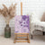 Hawaii Tapa Pattern With Violet Hibiscus Canvas Wall Art