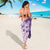 Hawaii Tapa Pattern With Violet Hibiscus Sarong