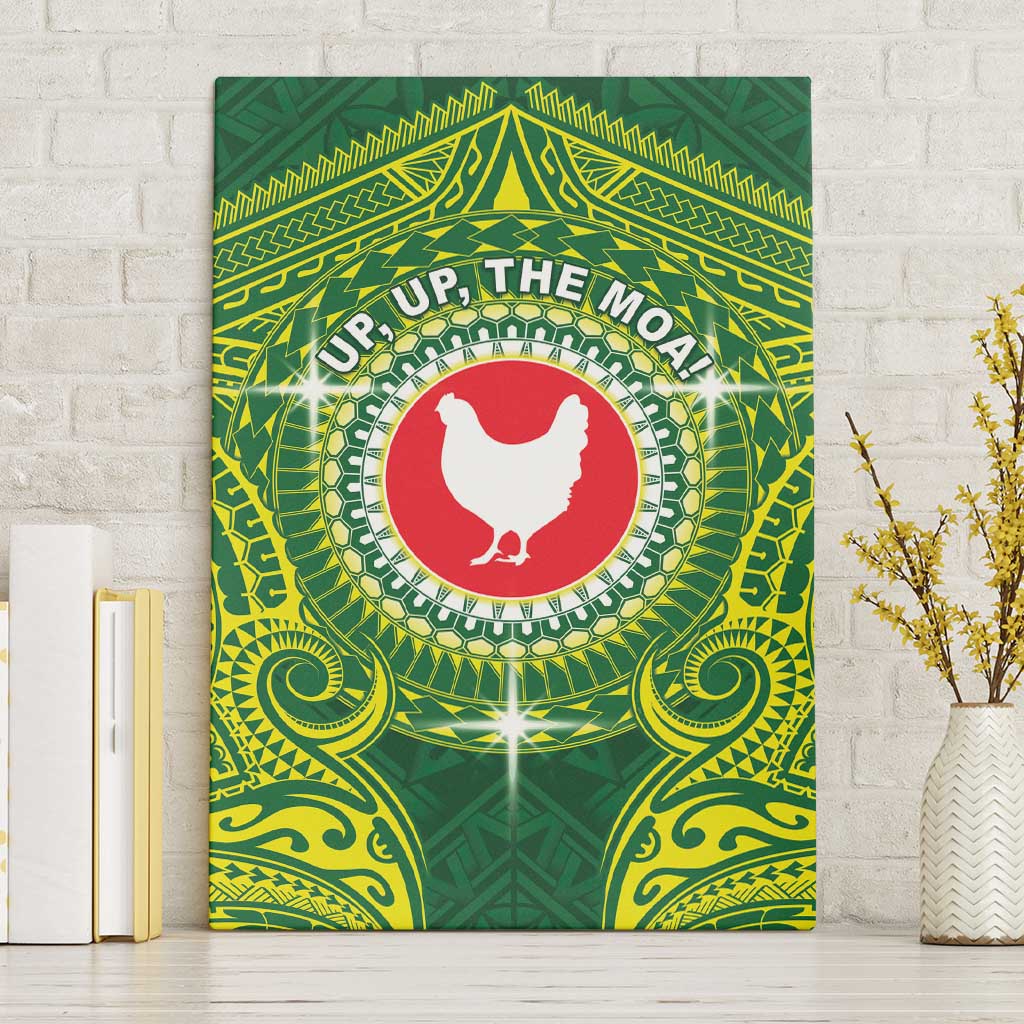 American Samoa Manua Cession Day Canvas Wall Art Up Up The Moa LT05 Without Frame Green - Polynesian Pride