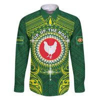 Personalized American Samoa Manua Cession Day Family Matching Long Sleeve Bodycon Dress and Hawaiian Shirt Up Up The Moa