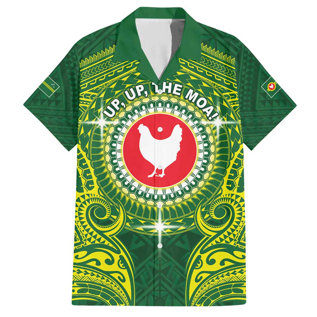 Personalized American Samoa Manua Cession Day Hawaiian Shirt Up Up The Moa LT05 Green - Polynesian Pride