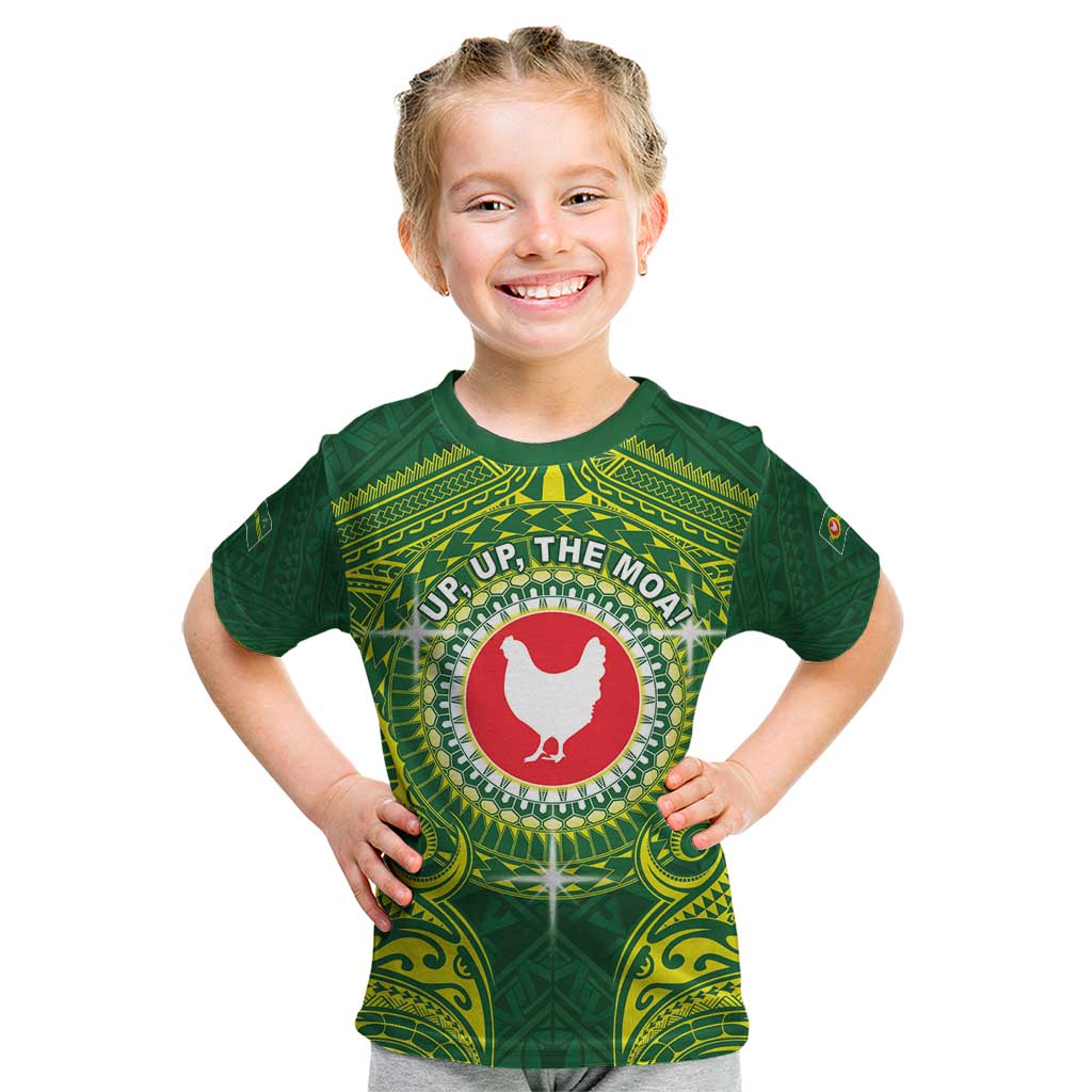 Personalized American Samoa Manua Cession Day Kid T Shirt Up Up The Moa LT05 Green - Polynesian Pride