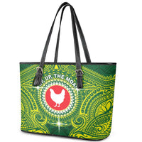 American Samoa Manua Cession Day Leather Tote Bag Up Up The Moa