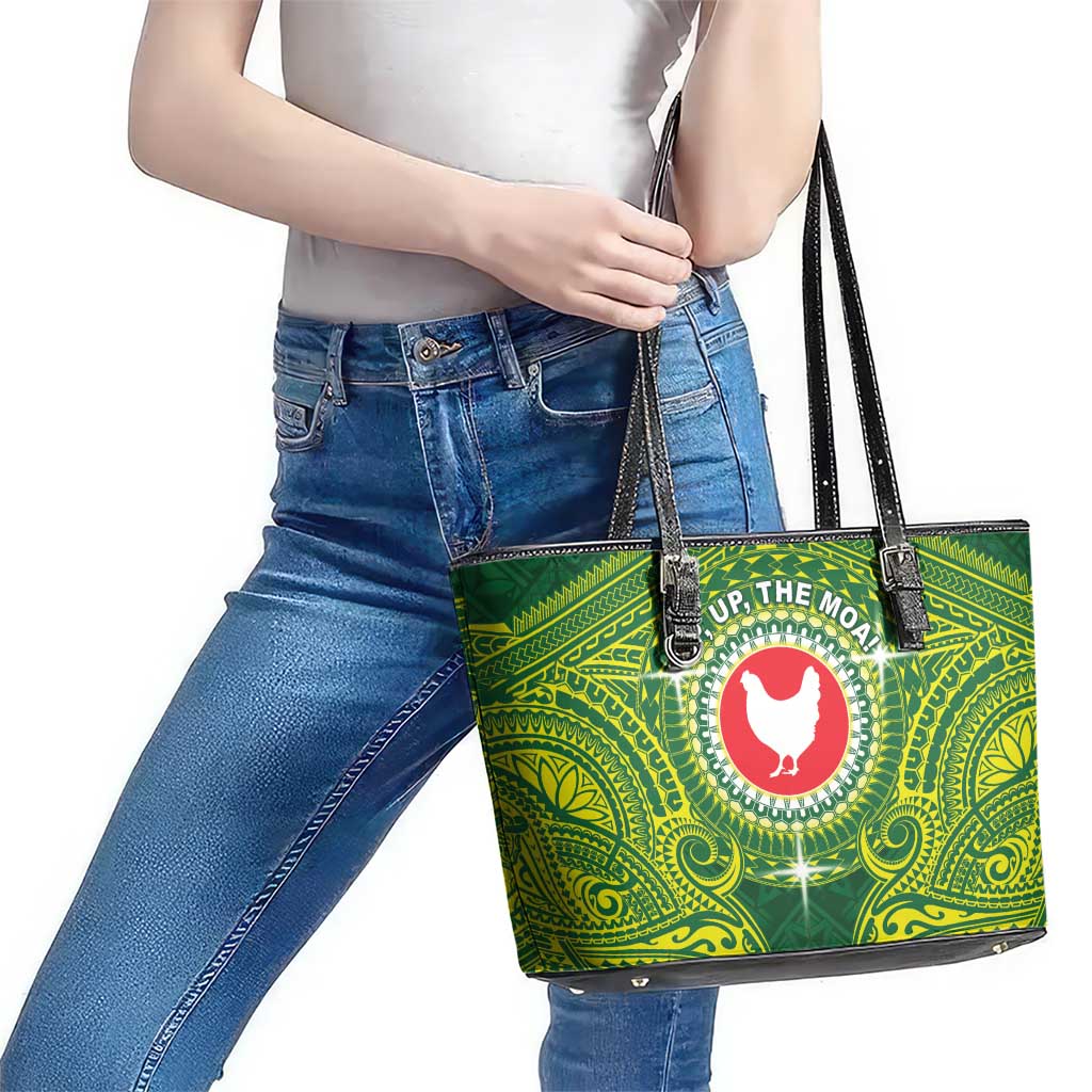 American Samoa Manua Cession Day Leather Tote Bag Up Up The Moa