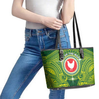 American Samoa Manua Cession Day Leather Tote Bag Up Up The Moa